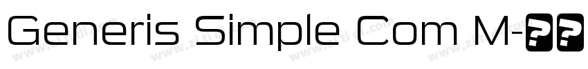 Generis Simple Com M字体转换